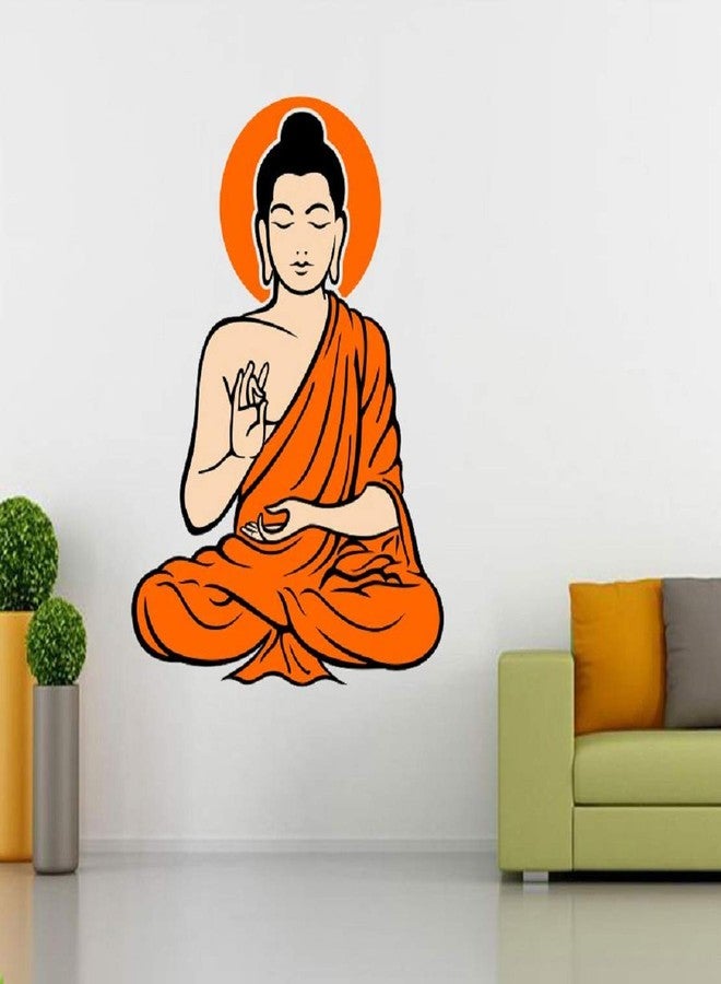 Walltech Yogi Buddha Wall Sticker| Beautiful Design Wall Decoration Sticker - Image 1